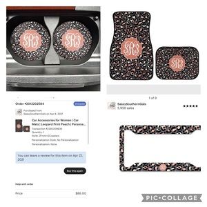 Leopard Car Mats/Coasters/Plate Frame